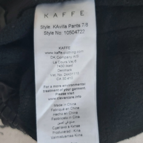 π€Kaffe Kavilla black pleather pants faux leather drawstring waistπ€ - Picture 13 of 16